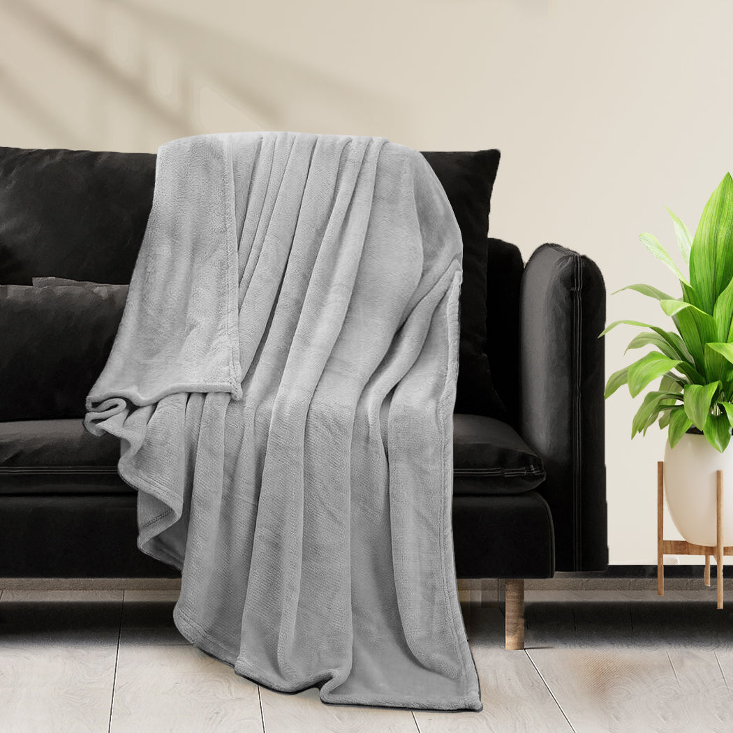 DreamZ 320GSM 220x240cm Ultra Soft Mink Silver Queen-2018816639256104966