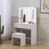 Levede Dressing Table Set Makeup Mirror - Rear View