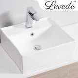 Ceramic Basin Bathroom Wash Counter - Rear View