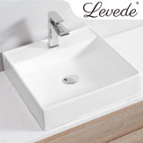 Ceramic Basin Bathroom Wash Counter - Rear View