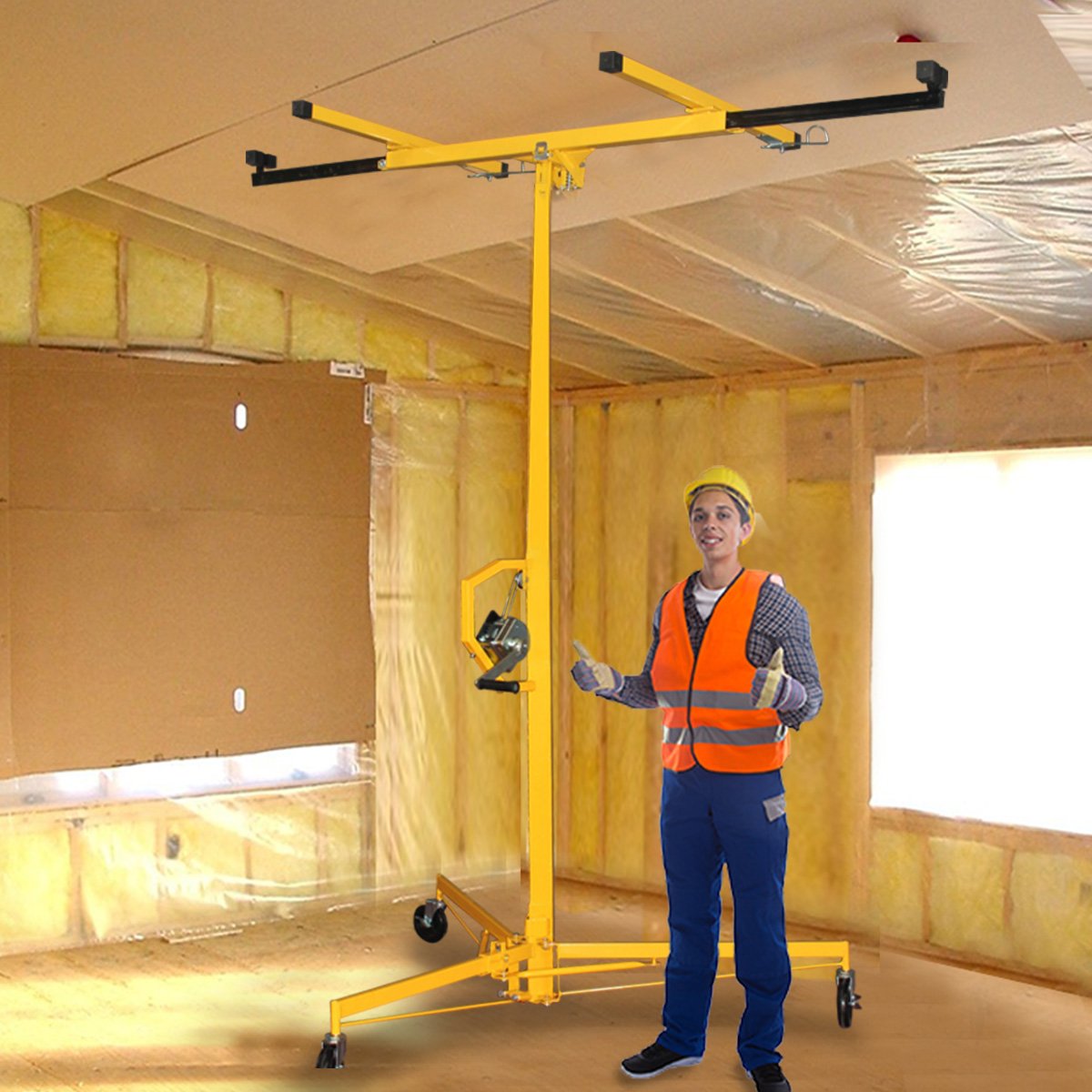 Kartrite 11ft Drywall & Plaster Board Hoist Lifter Heavy-Duty Panel Sheet Handler
