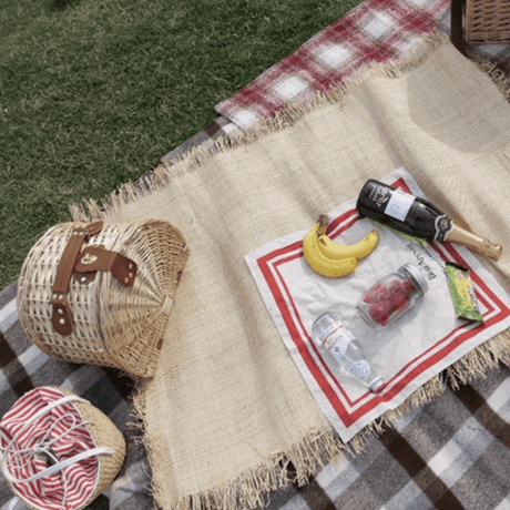 Little Dayz Boutique British Plaid Style Picnic Mat Medium 150*100 Red-2006733460668026882