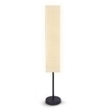 Sarantino Metal Floor Lamp with White Paper Wrinkle Shade Light Stand - Close-Up Angle