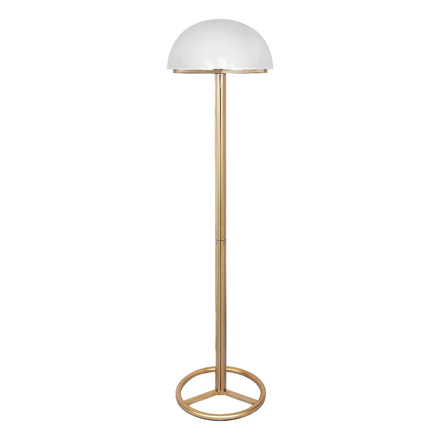 Metal Floor Lamp with White Acrylic Shade by Sarantino