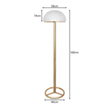 Metal Floor Lamp with White Acrylic Shade by Sarantino