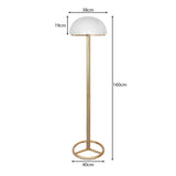 Metal Floor Lamp with White Acrylic Shade by Sarantino - Front View
