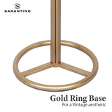 Metal Floor Lamp with White Acrylic Shade by Sarantino - Low Angle