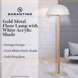 Metal Floor Lamp with White Acrylic Shade by Sarantino - Extra Image