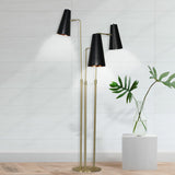 Sarantino Three Metal Shade Floor Lamp - Extra Image