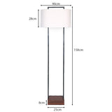 Sarantino Wood Floor Lamp in Cherry Finish - Extra Image