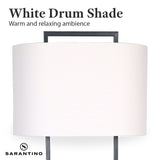 Sarantino Wood Floor Lamp in Cherry Finish - Extra Image