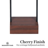 Sarantino Wood Floor Lamp in Cherry Finish - Extra Image