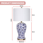 Sarantino Ceramic Floral Base Table Lamp