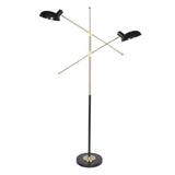 Sarantino Adjustable Two Light Lamp Black and Gold Finish - Extra Image
