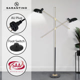 Sarantino Adjustable Two Light Lamp Black and Gold Finish - Extra Image