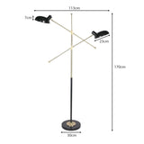 Sarantino Adjustable Two Light Lamp Black and Gold Finish - Extra Image