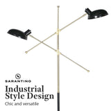 Sarantino Adjustable Two Light Lamp Black and Gold Finish - Extra Image