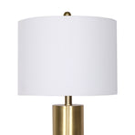 Sarantino Metal and Faux Marble Table Lamp in Black