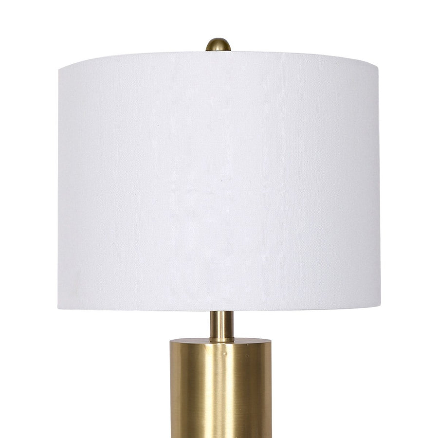 Sarantino Metal and Faux Marble Table Lamp in Black