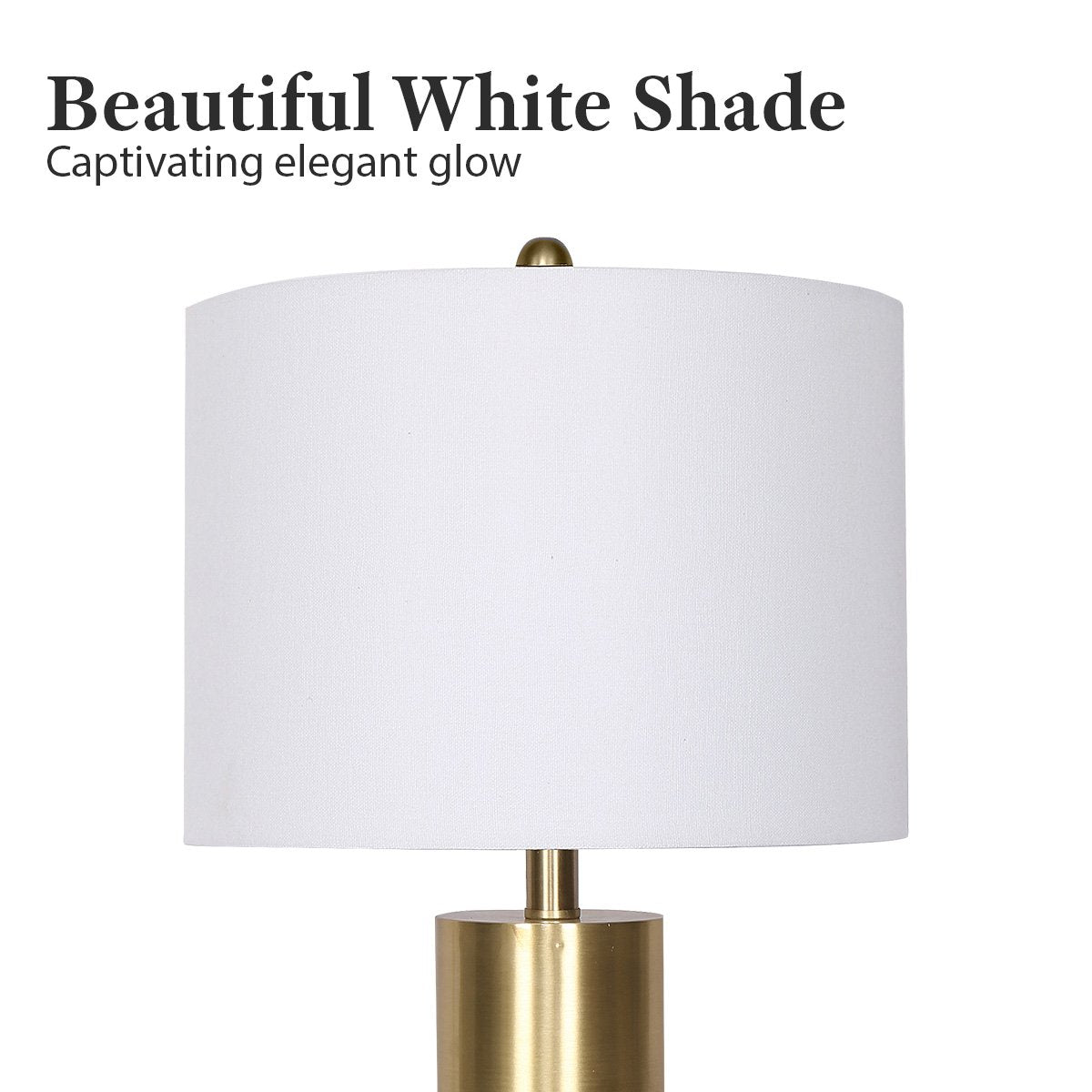 Sarantino Metal and Faux Marble Table Lamp in Black