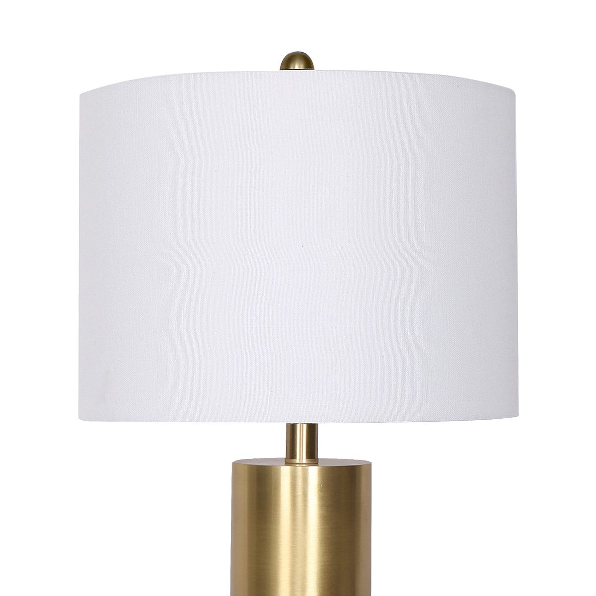 Sarantino Metal and Marble Table Lamp - White