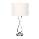 Sarantino Contemporary Table Lamp in Nickel Finish - Extra Image