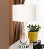 Sarantino Contemporary Table Lamp in Nickel Finish - Extra Image