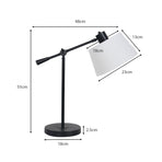 Sarantino Adjustable Metal Table Lamp - Black