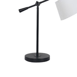 Sarantino Adjustable Metal Table Lamp - Black - Close-Up Angle