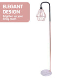 Sarantino Rose Gold Floor Lamp with Geometric Shade - Extra Image