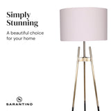 Sarantino Gradient Tripod Floor Lamp - 45-Degree Angle