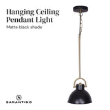 Sarantino Black and Gold Pendant Light - Extra Image