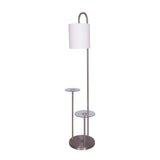 Sarantino Metal Floor Lamp with Glass Shelves - Extra Image