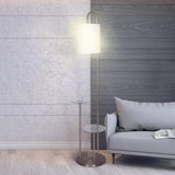 Sarantino Metal Floor Lamp with Glass Shelves - Extra Image