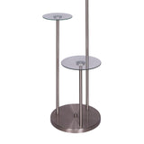 Sarantino Metal Floor Lamp with Glass Shelves - Extra Image