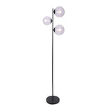 Sarantino 3-Light Black Metal Floor Lamp - Extra Image