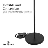 Sarantino 3-Light Black Metal Floor Lamp - Extra Image