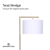Sarantino 90-Degree Modern Arc Floor Lamp - Extra Image