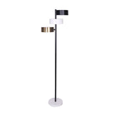 Sarantino Metal Floor Lamp with 3 Swirl Shades - Extra Image
