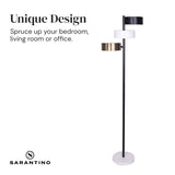 Sarantino Metal Floor Lamp with 3 Swirl Shades - Extra Image