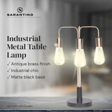Sarantino Exposed Bulb Industrial Table Lamp - Extra Image