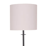 Sarantino Concrete Metal Desk Table Lamp Linen Drum Shade - Off-White - Extra Image