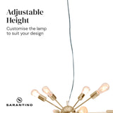 Sarantino 15-Light Hanging Chandelier - Side View