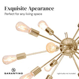 Sarantino 15-Light Hanging Chandelier - Top-Down View