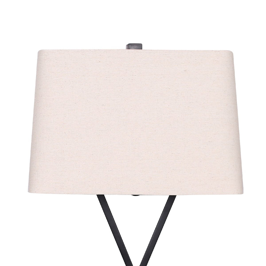 Sarantino Pair (x2) Metal Table Lamp Rectangular Shade X Stand