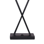 Sarantino Pair (x2) Metal Table Lamp Rectangular Shade X Stand