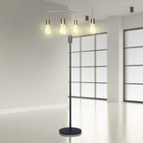 Sarantino 4-Light Industrial Floor Lamp