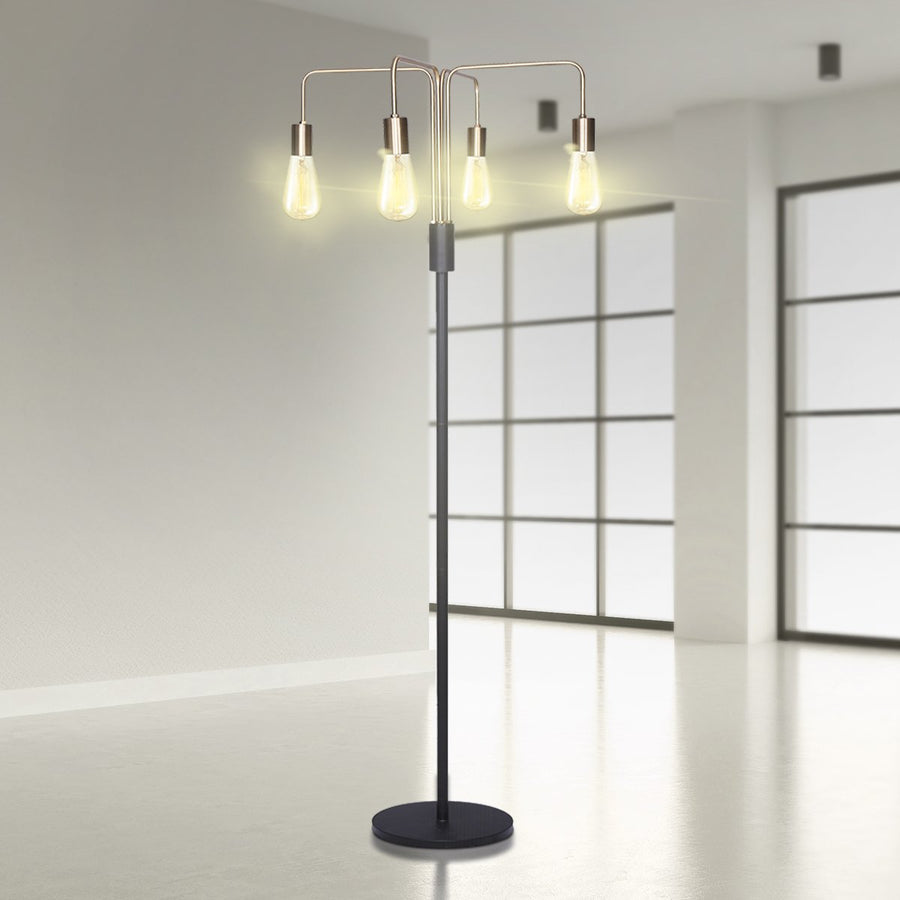 Sarantino 4-Light Industrial Floor Lamp