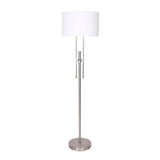Sarantino Brushed Nickel Height-Adjustable Metal Floor Lamp - Extra Image