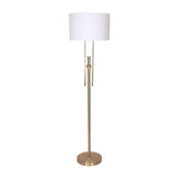Sarantino Brushed Gold Height-Adjustable Metal Floor Lamp - Extra Image